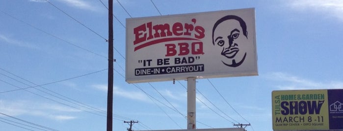 Elmer's BBQ is one of Tulsa area BBQ joints.