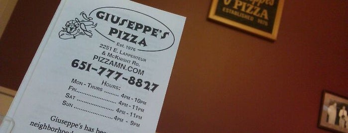 Giuseppe's Pizza is one of I love these places.