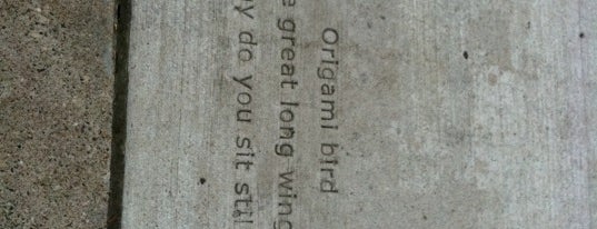"Origami Bird" Sidewalk Poetry is one of Placemaking Art Locale!.