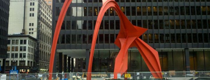 Alexander Calder's Flamingo Sculpture is one of Leadership Institute: Chicago.