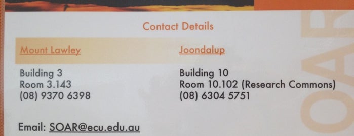 Student Guild is one of Joondalup Campus.