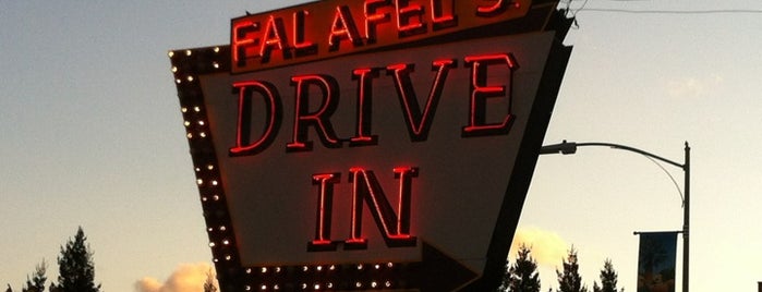 Falafel's Drive-In is one of Diners, Drive-Ins and Dives Locations.