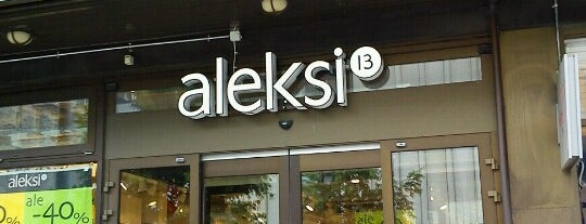 Aleksi 13 is one of Liikkeet, putiikit & ostarit.