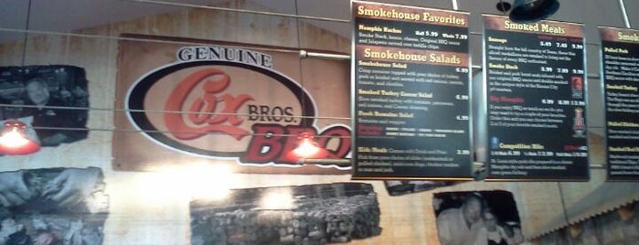 Cox Bros BBQ is one of Elizabeth’s Liked Places.