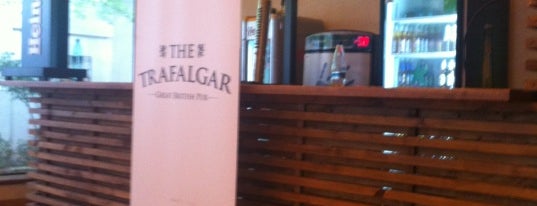 The Trafalgar Pub is one of Pubs+Bars+Bistros+Bucharest.