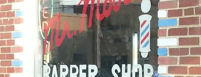 Mr. Moore's Barber Shop is one of Tempat yang Disukai Matt.
