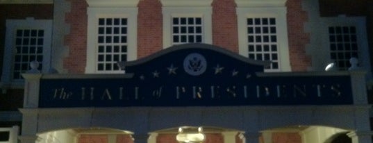 The Hall of Presidents is one of Walt Disney World - Magic Kingdom.