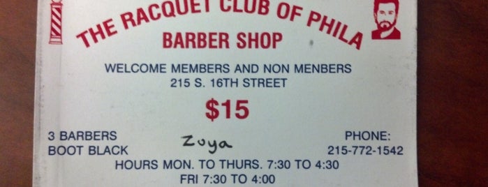 Racquet Club Barber Shop is one of สถานที่ที่ David ถูกใจ.