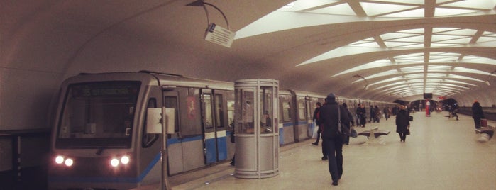 metro Strogino is one of Московское метро.