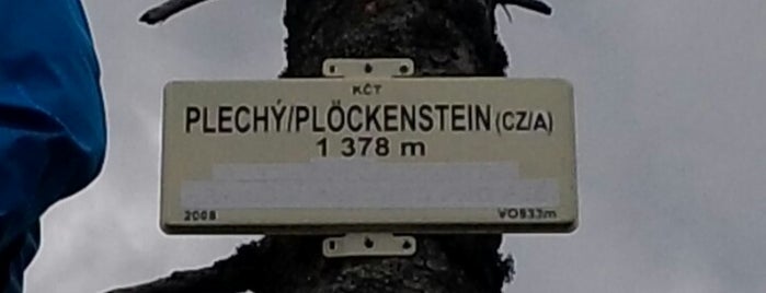 Plechý | Plöckenstein (1378 m) is one of Českomoravské hory.