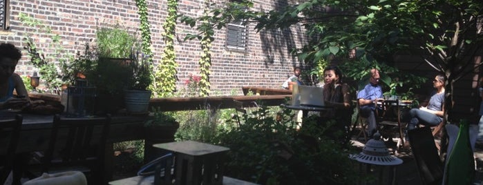 Milk & Roses is one of NYC: Best Coffee Shop Gardens.