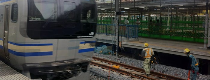 JR Platforms 13-14 is one of JR品川駅って.