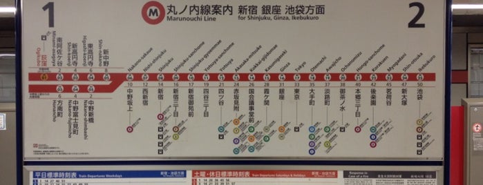Marunouchi Line Ogikubo Station (M01) is one of 東京メトロ丸ノ内線.