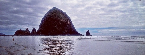 Haystack Rock is one of Oregon Coast.