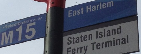 MTA Bus - South Ferry (M15/M15-SBS) is one of สถานที่ที่บันทึกไว้ของ Kimmie.