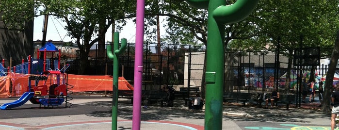 American Playground is one of NYC Parks' Most Unusual Spray Showers.
