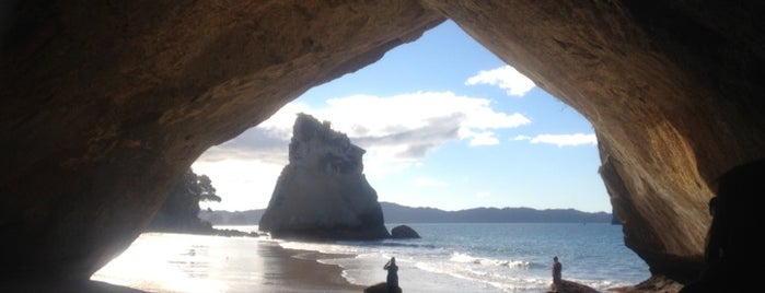 Cathedral Cove (Te Whanganui-A-Hei) is one of Jas' favorite natural sites.