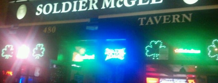 Soldier McGee Tavern is one of Orte, die Bridget gefallen.