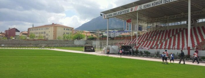 Soma Atatürk Stadyumu is one of Tempat yang Disimpan Kazım Busemm.
