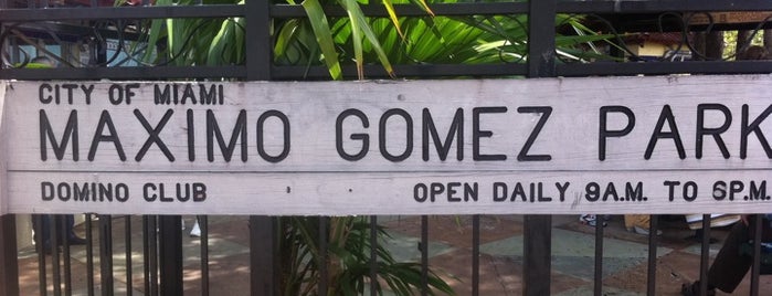 Máximo Gómez Domino Park is one of Florida.