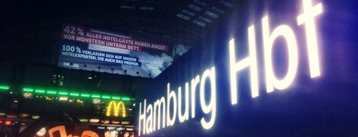 Железнодорожный вокзал Гамбург is one of DB ICE-Bahnhöfe.
