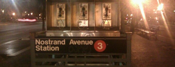 MTA Subway - Nostrand Ave (3) is one of สถานที่ที่ Alberto J S ถูกใจ.