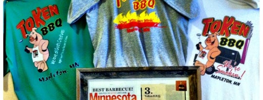 Token BBQ is one of Fat Guy's guide to great food in the Mankato Area.