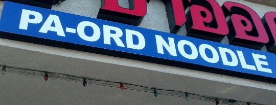 Pa-Ord Noodle is one of LA eats.