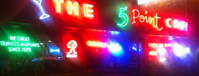The 5 Point Cafe is one of Touring the Pacific Republic's Best Dive Bars.
