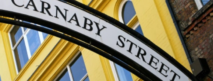 Carnaby Street is one of London.
