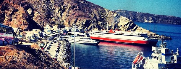 Santorini Port is one of Greece. Santorini.