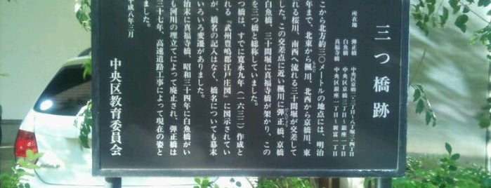 三つ橋跡 is one of 銀座文化碑.