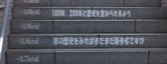 Kyoto Shiyakusho-mae (Kyoto City Hall) Station (T12) is one of 京都市営地下鉄東西線.