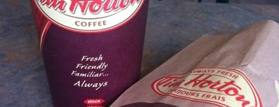 Tim Hortons is one of Luc's hangouts.