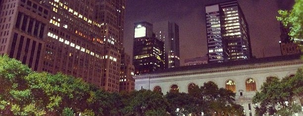 Bryant Park is one of New York, I Love You And You're Bringing Me Up.