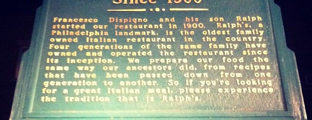 Ralph's Italian Restaurant is one of Philly, Philly!.