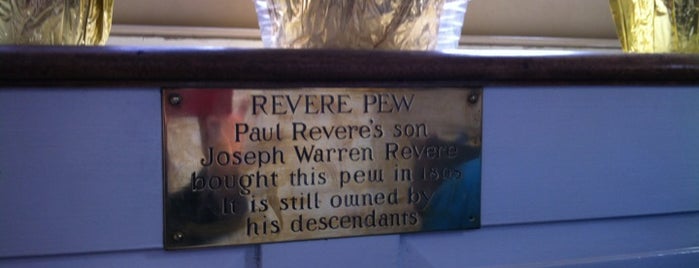 Revere Pew in the Old North Church is one of Kimmie 님이 저장한 장소.