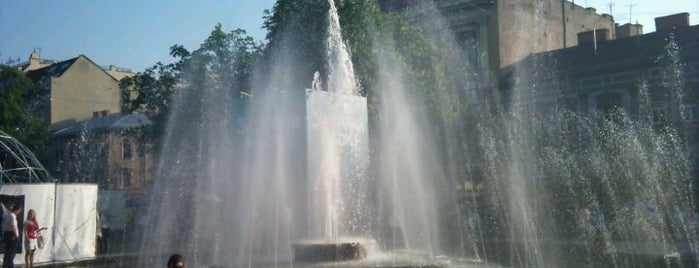 Fountain near Opera House is one of Львов.