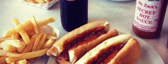 Zack's Hotdogs is one of Lugares favoritos de Sandy.