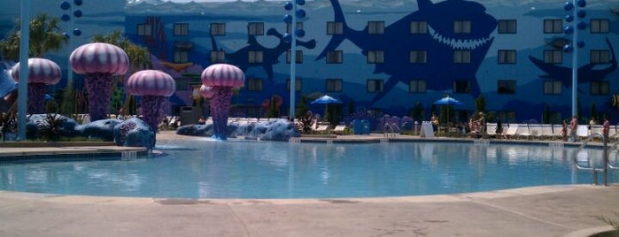 The Big Blue Pool is one of Disney World/Islands of Adventure.