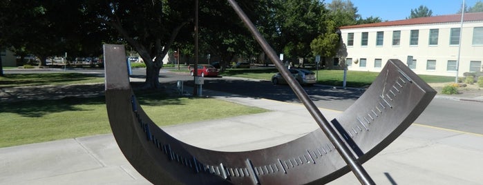 Sundial is one of NMSU Sculptures and Statues.