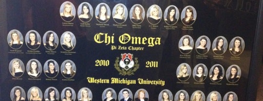 Chi Omega is one of Panhellenic Chapter Houses.