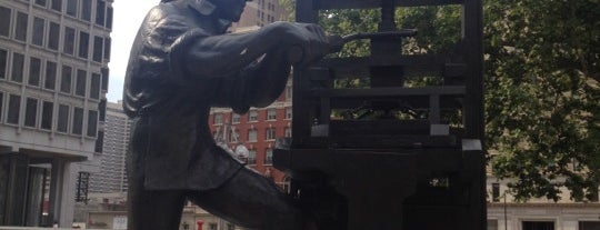 Benjamin Franklin, Craftsman Statue is one of Tempat yang Disimpan Jon.
