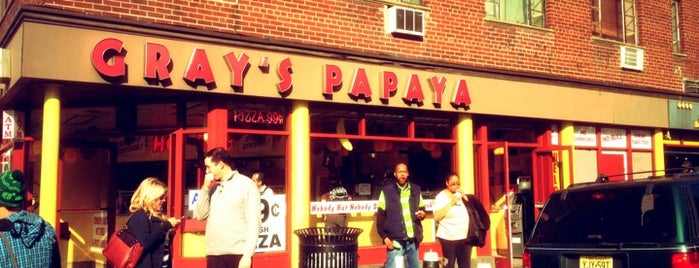 Gray's Papaya is one of NYC.
