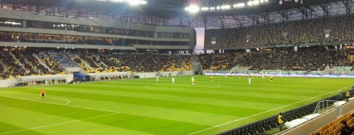 Арена Львов is one of Stadiums Euro 2012 Poland & Ukraine.