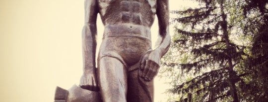 The Spartan Statue is one of Lansing.