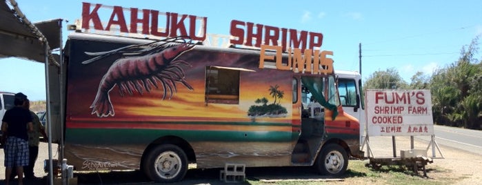 Fumi's Shrimp Farm is one of Oahu Bread and Booze.