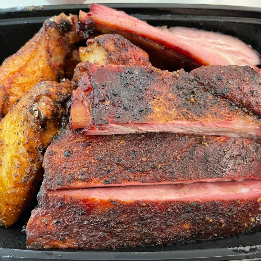 DCity Smokehouse - BBQ Joint,American Restaurant - good service,sandwiches,well,lunch,clean,pork,dinner,Southern food,casual,chicken wings,great value,authentic,ribs,avocado,pies,onions,crispy food,cinnamon,brisket,pickles,almonds,jalapeños,good for a quick meal,lively,BBQ sauce,brussel sprouts,hushpuppies,aioli,collard greens,Texas toast,meaty palmer