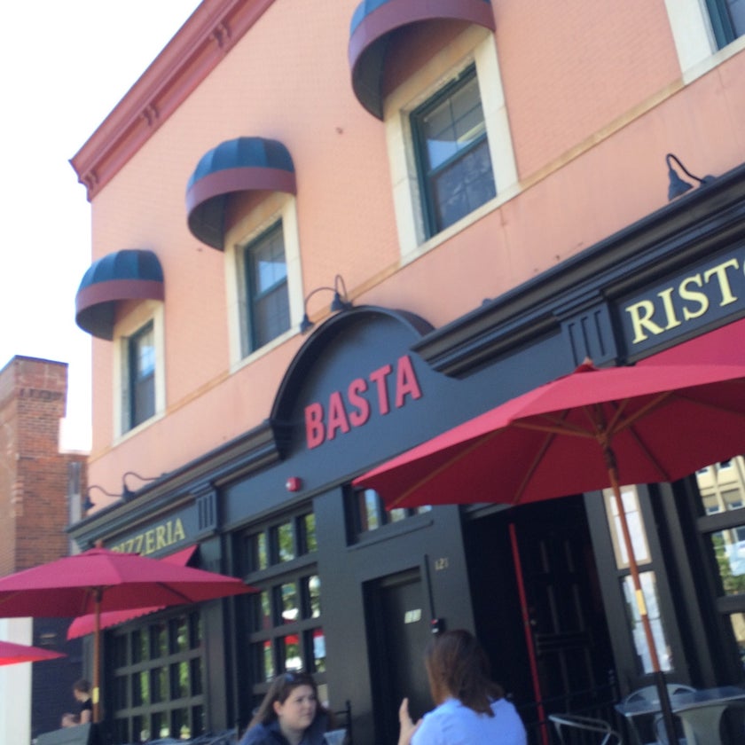 Basta Pizzeria Ristorante - Italian Restaurant,Pizzeria - meats,sandwiches,well,lunch,wine,chocolate,bread,spicy food,dinner,great value,happy hour,sausage,trendy,good for dates,nuts,good for groups,good for special occasions,polenta,beet salad,Chicken Alfredo