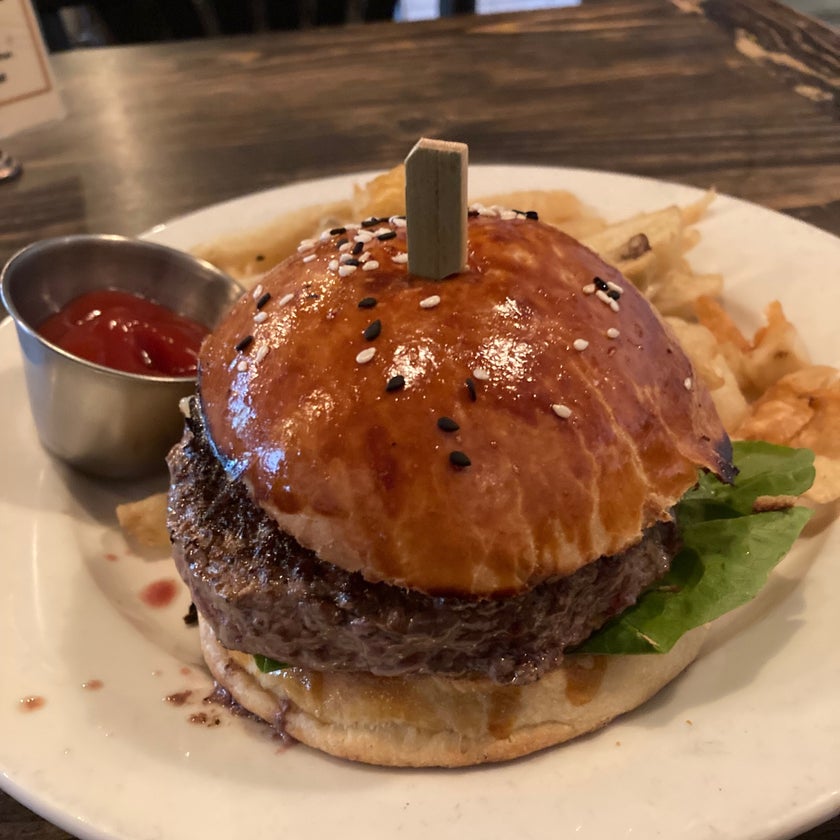 The Uptown Garrison - Dining and Drinking,Cocktail Bar,Coffee Shop - coffee,pizza,brunch food,wifi,pastries,dinner,spacious,brussel sprouts,good for groups,mixed drinks,buttermilk chicken,vodka sauce,Orange Blossom
